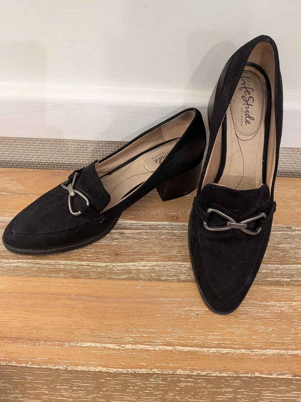 Life Stride Black Loafers with Metal Bit 8